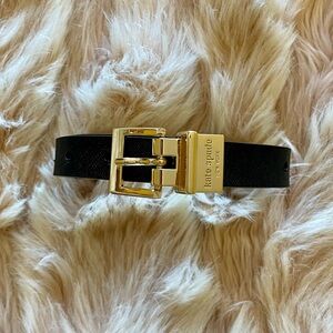 Kate Spade Reversible Cutout Belt Gold Black M